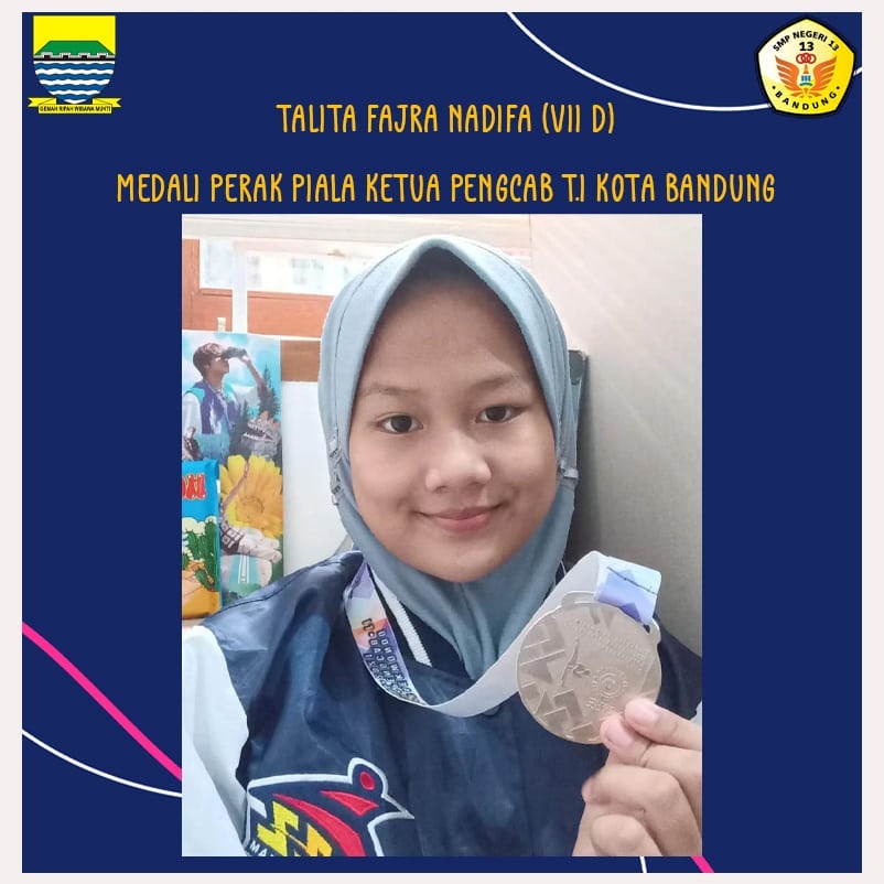 Talita Fajra Nadifa SMPN 13 Bandung Meraih Medali Perak Piala Ketua Pengcab Taekwondo Indonesia Kota Bandung